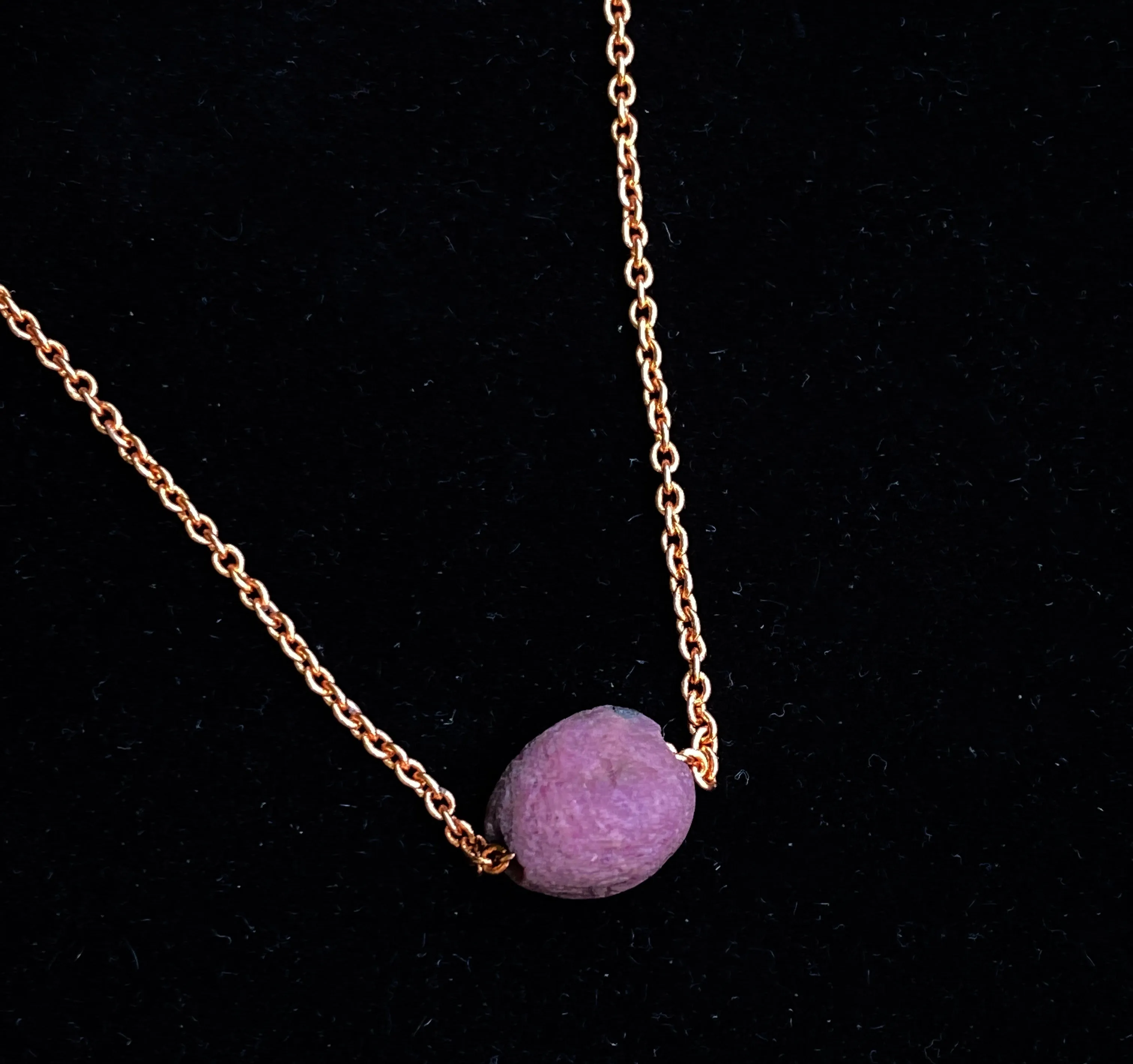 Raw Ruby Choker Necklace