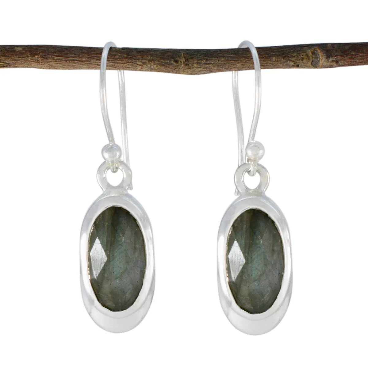 Riyo Divine Sterling Silver Earring For Sister Labradorite Earring Bezel Setting Multi Earring Dangle Earring