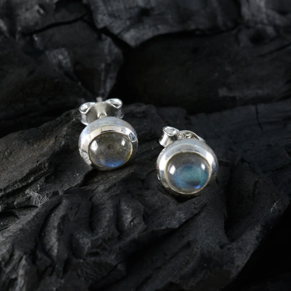 Riyo Fit Sterling Silver Earring For Damsel Labradorite Earring Bezel Setting Multi Earring Stud Earring