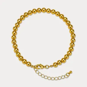 Simple Gold Ball Link Anklet