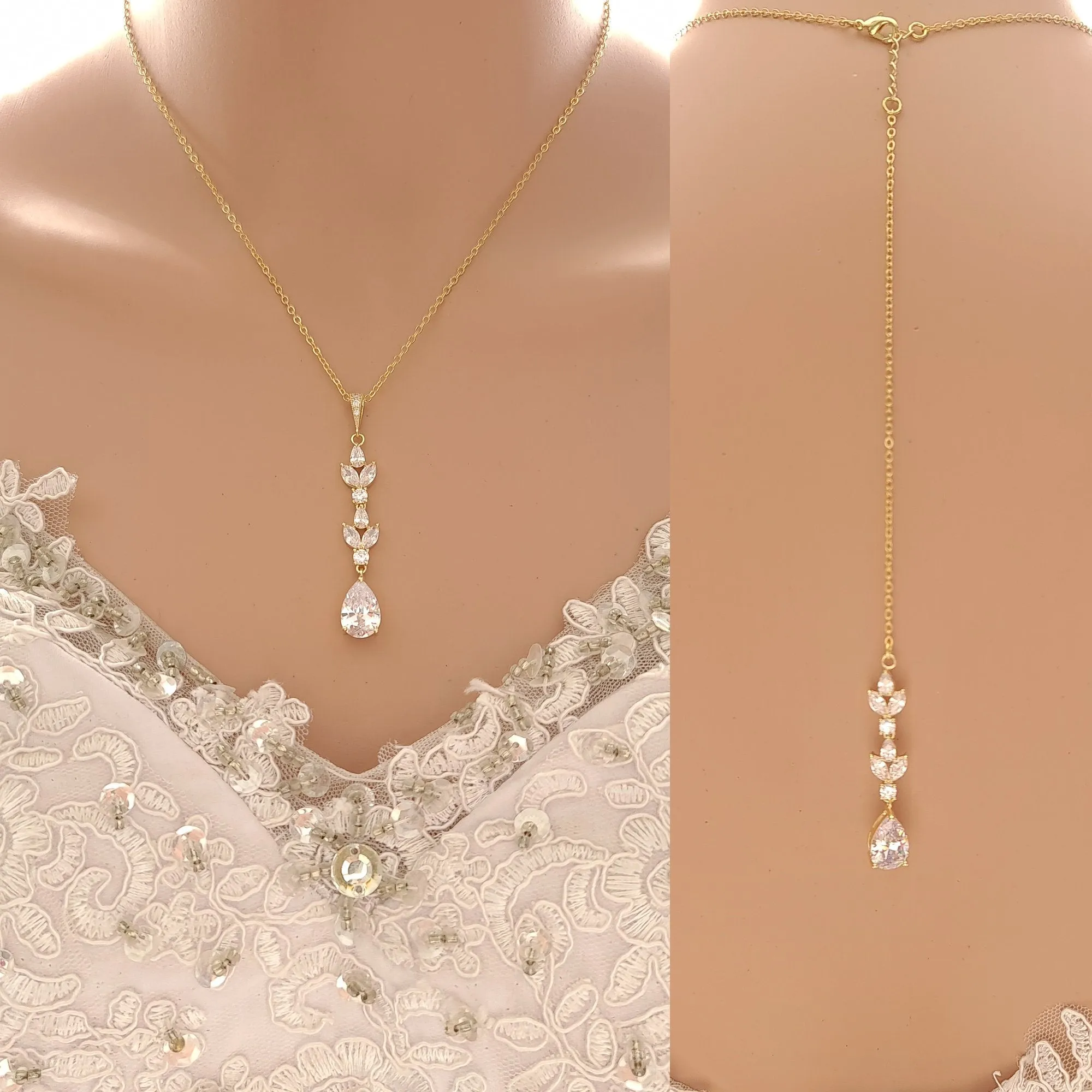 Simple Wedding Jewelry Set for The Bride-Anya