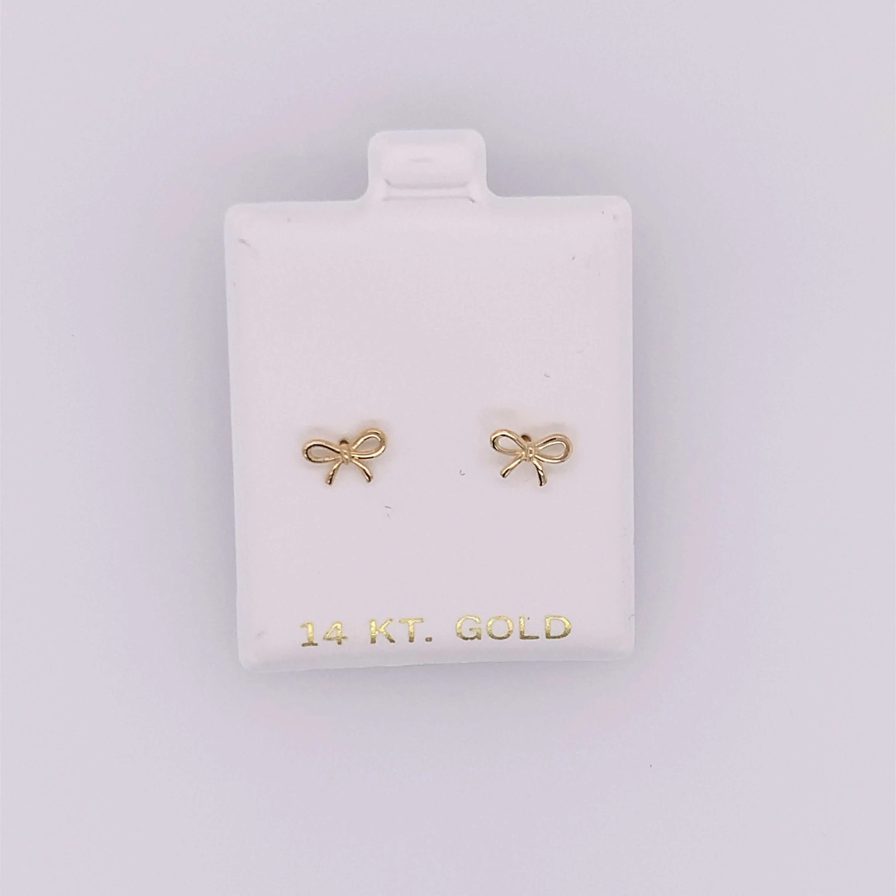 Small Gold Bow Earrings