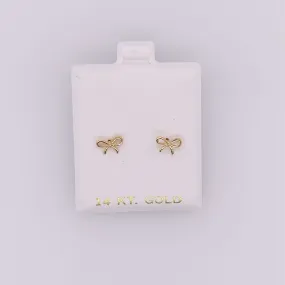 Small Gold Bow Earrings