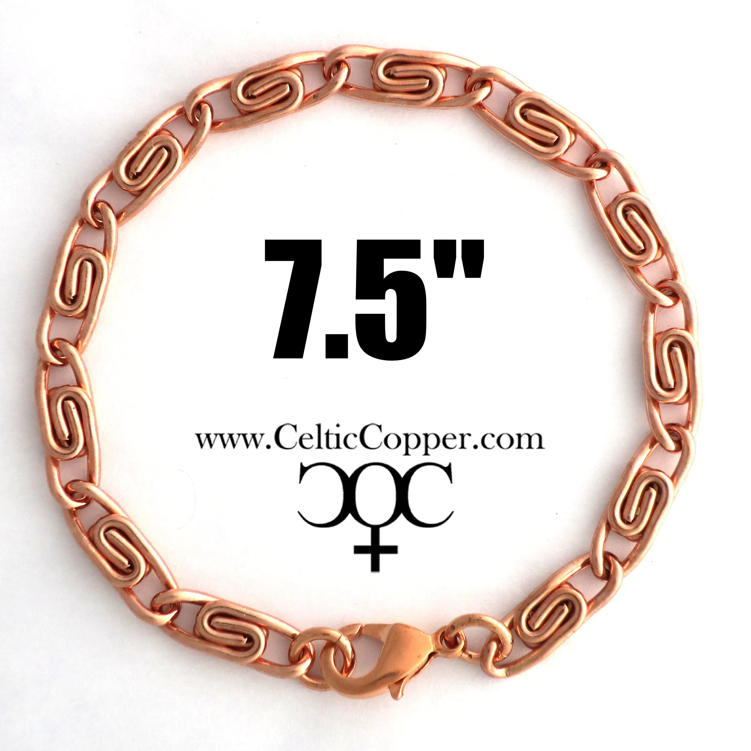 Solid Copper Bracelet Chain Medium Celtic Scroll Chain Bracelet BC66 Copper Bracelet Chain 5mm Scroll Chain Bracelet For Men And Women