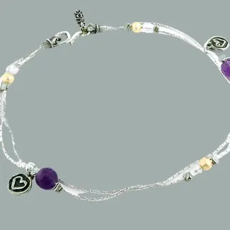 Sterling Silver Anklet for Women with an heart charm