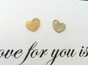 sterling silver heart charm, 14kt gold heart charm, hand stamped heart, initial heart, add a charm, custom options for hand stamped jewelry