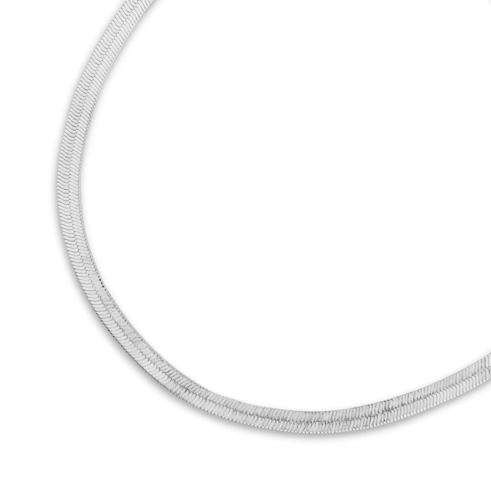 Sterling Silver-Plated Omega Anklet