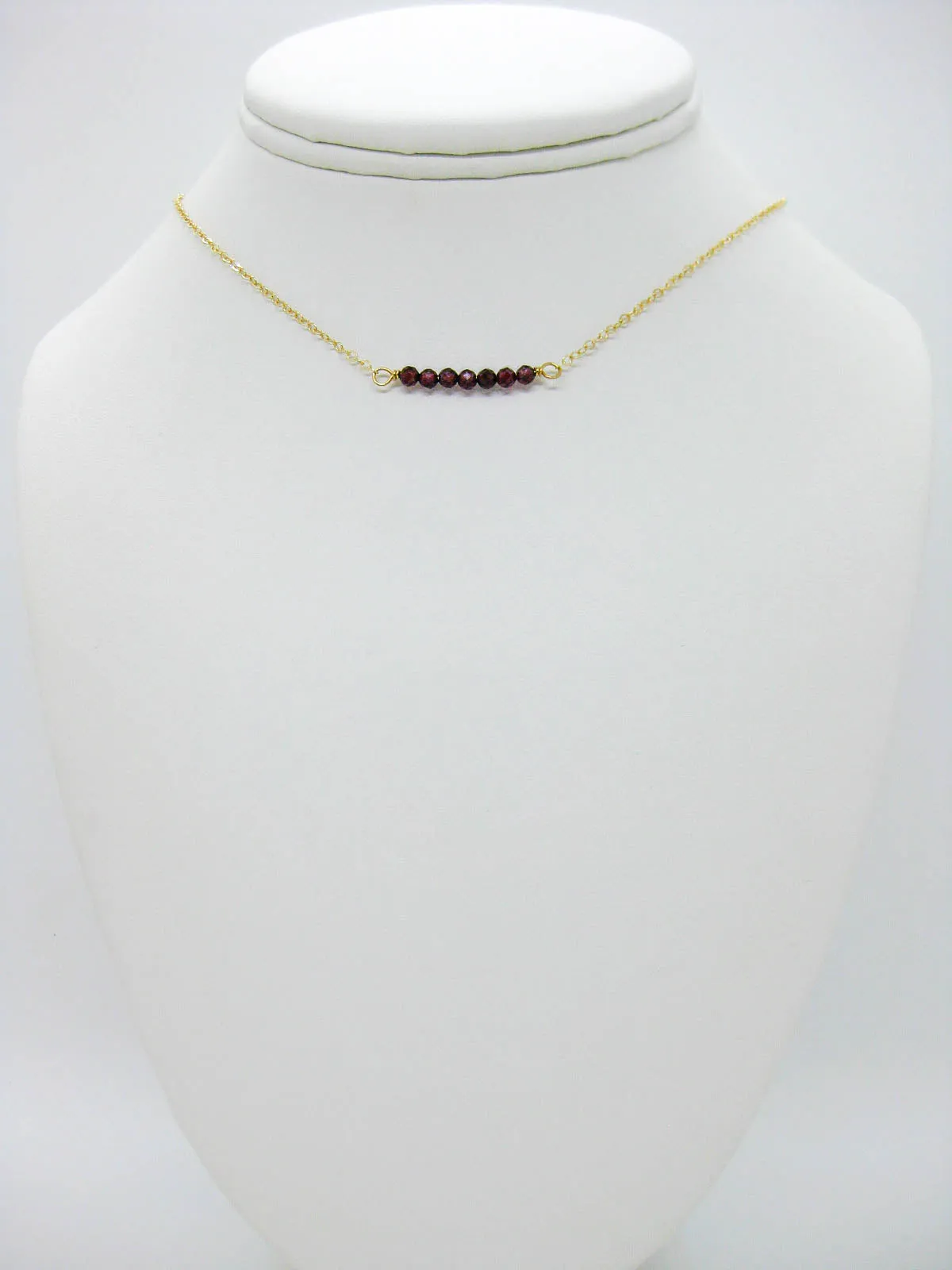 Violet: Garnet Choker - n622