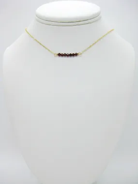 Violet: Garnet Choker - n622