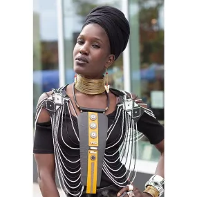 Wakanda Multi Strand Brass Choker Necklace