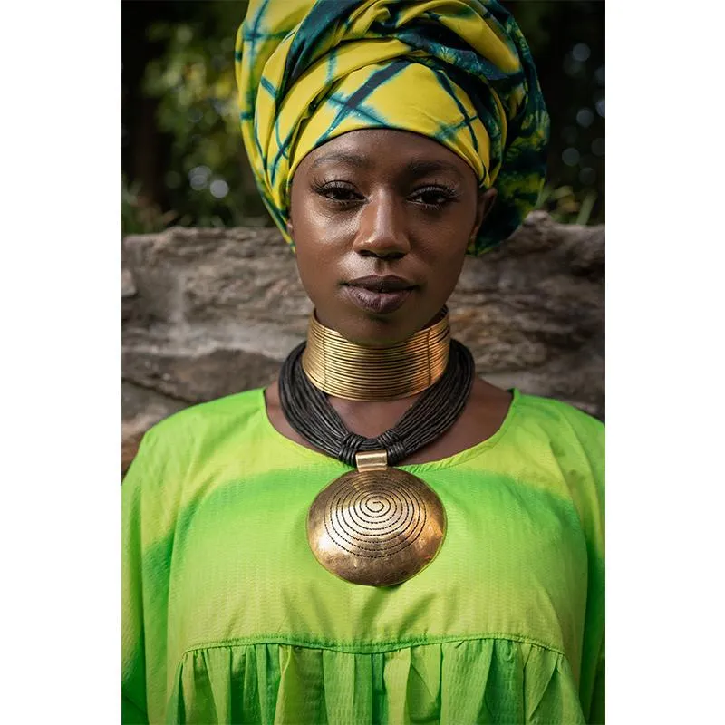 Wakanda Multi Strand Brass Choker Necklace